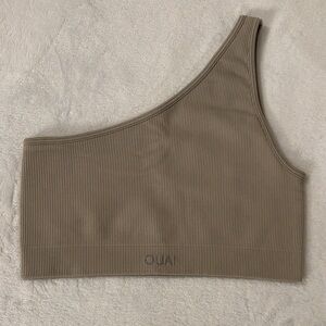 SET ACTIVE X OUAI collab one shoulder top size S